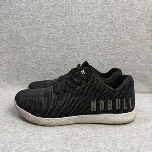 NOBULL Shoes Mens Size 11.5 Black Grey Low Top Crossfit Workout Running Sneakers